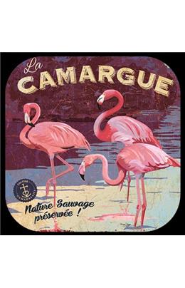 Metal Bardak Altlığı Flamingo Gece(6 Adet)