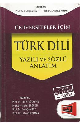 Türk Dili Yazılı Ve Sözlü Anlatım (5.Baskı) (İkinci El) (Stokta 1 Adet Var)