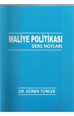 Maliye Politikası Ders Notları(İkinci El)(Stokta Bir Adet)