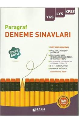 Anka Ygs Lys Kpss Paragraf Deneme Sınavları 40X22