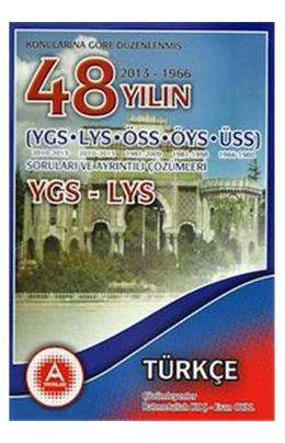 A Yayınları 48 Yıl Ygs-Lys Türkçe Çıkmış Sorular