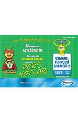Karacan Aöf Osmanlı Türkçesi Grameri 2 Ders Notları 4370