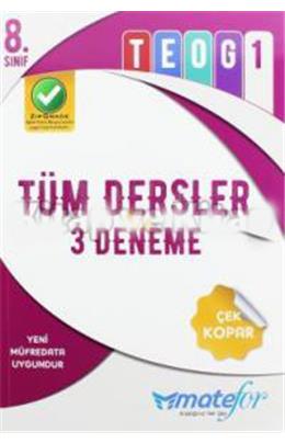 Matefor 8 Sınıf Teog 1 Tüm Dersler 3 Deneme