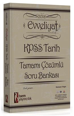 İsem 2016 Kpss Evveliyat Tarih Tamamı Çözümlü S.B. (İkinci El)