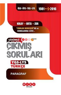 M R K Z Yayınları Ygs-Lys Paragraf Türkçe Çözümlü Çıkmış Sorular (İkinci El)