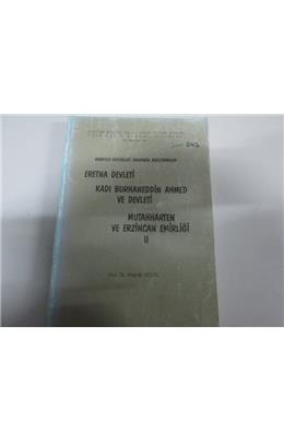 Eretna Devleti - Kadı Burhaneddin Ahmed Ve Devleti - Mutahharten Ve Erzincan Emirliği 2 (İkinci El)